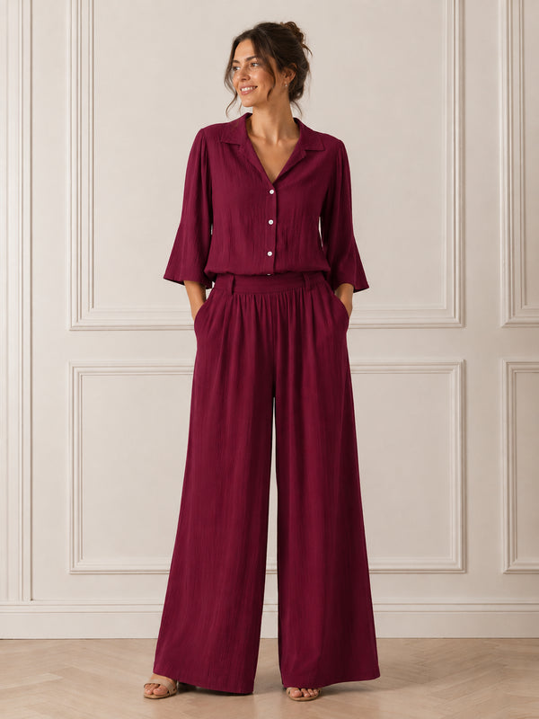 COORDINATO CAMICIA E PANTALONE PALAZZO (173)