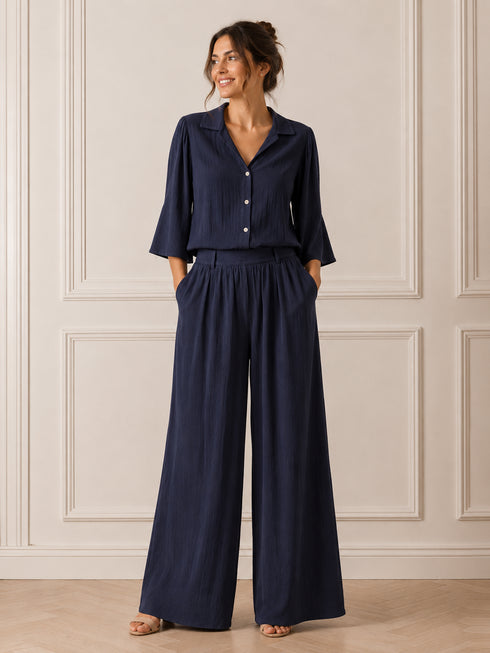 COORDINATO CAMICIA E PANTALONE PALAZZO (173)