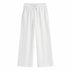 PANTALONE PALAZZO IN LINO BIANCO