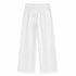 PANTALONE PALAZZO IN LINO BIANCO