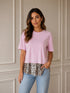 TENSIONE IN,T-SHIRT CON INSERTO PAILLETTES EFFETTO GLAMOUR