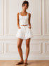 HAVEONE SHORTS BIANCO ELEGANTE CON DETTAGLI IN PIZZO