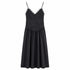HAVEONE ABITO MIDI NERO IN PIZZO E TULLE RICAMATO