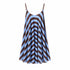 VESTITO CORTO SVASATO A RIGHE