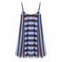 VESTITO CORTO SVASATO A RIGHE