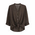 HAVEONE CAMICIA MORBIDA ANNODATA MARRONE
