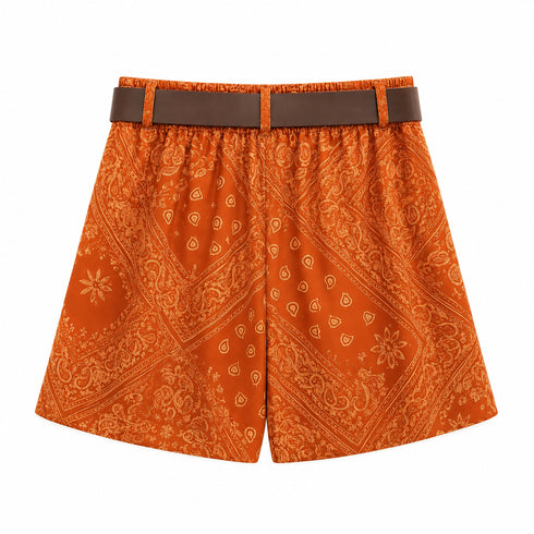SHORTS FANTASIA BANDANA TERRACOTTA