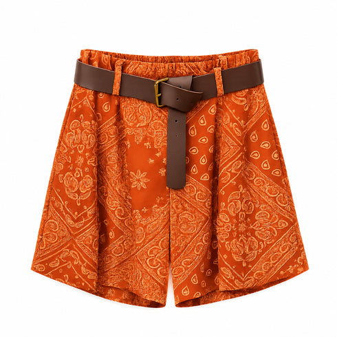 SHORTS FANTASIA BANDANA TERRACOTTA