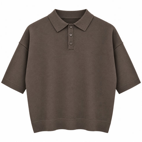 T-SHIRT POLO OVERSIZE IN MAGLIA (8)