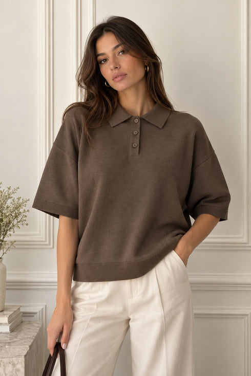 T-SHIRT POLO OVERSIZE IN MAGLIA (8)