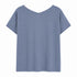 T-SHIRT DONNA IN COTONE CON SCOLLO A V (12)