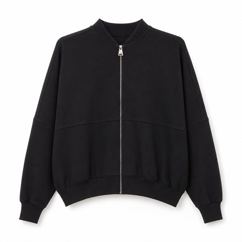 FELPA BOMBER OVERSIZE CON ZIP (14)