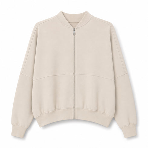 FELPA BOMBER OVERSIZE CON ZIP (14)