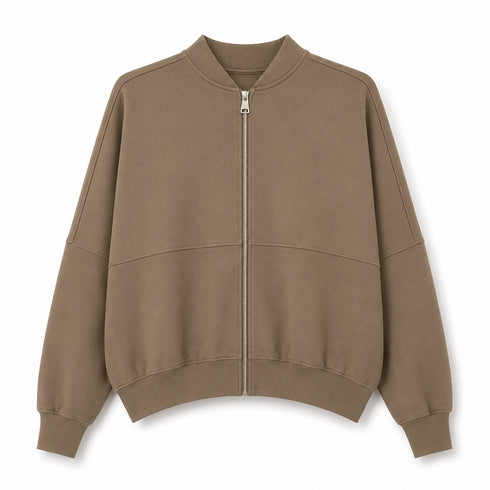 FELPA BOMBER OVERSIZE CON ZIP (14)