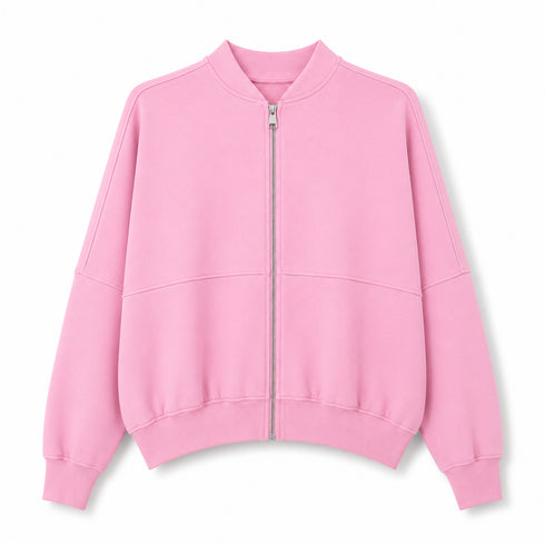 FELPA BOMBER OVERSIZE CON ZIP (14)