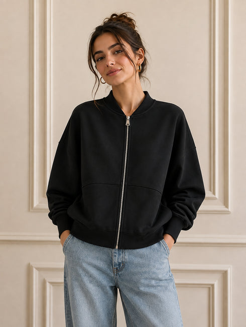 FELPA BOMBER OVERSIZE CON ZIP (14)