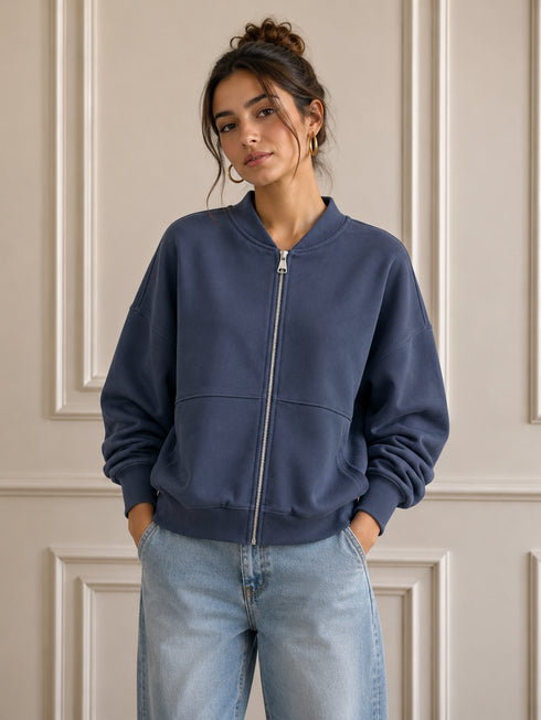 FELPA BOMBER OVERSIZE CON ZIP (14)