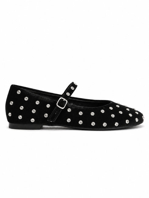 BALLERINE MARY JANE NERE CON STRASS