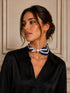 FOULARD GIOIELLO A RIGHE BLU E BIANCO