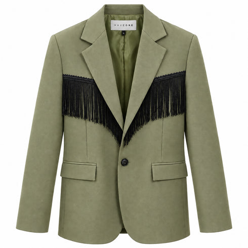 HAVEONE BLAZER OVERSIZE CON FRANGE