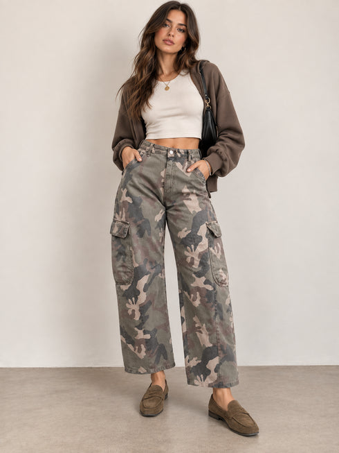 HAVEONE PANTALONE CARGO MILITARE