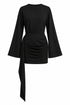 HAVEONE ABITO MINI CON DRAPPEGGIO E MANICHE SVASATE