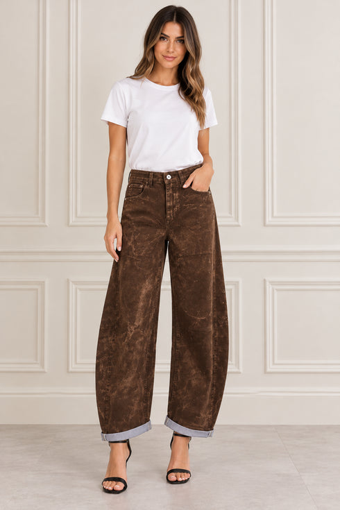 PANTALONE BARREL EFFETTO MARMORIZZATO (32)