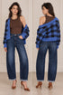 JEANS LEGGERMENTE BAGGY BLU CON RISVOLTO (34)