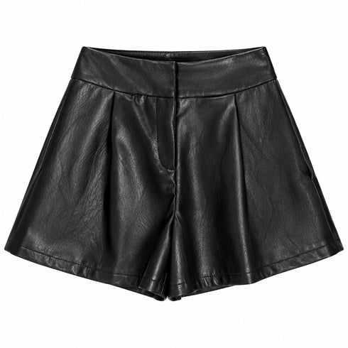 GONNA PANTALONCINO EFFETTO PELLE CON PINCES (35)