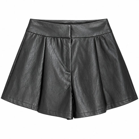 GONNA PANTALONCINO EFFETTO PELLE CON PINCES (35)