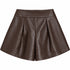 GONNA PANTALONCINO EFFETTO PELLE CON PINCES (35)
