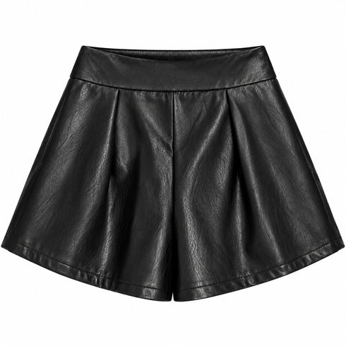 GONNA PANTALONCINO EFFETTO PELLE CON PINCES (35)