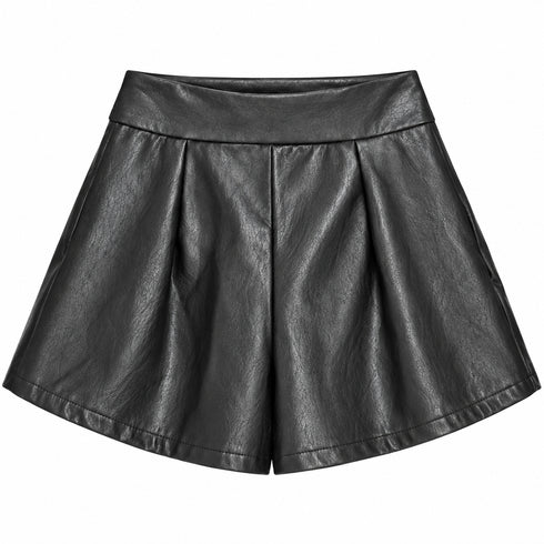 GONNA PANTALONCINO EFFETTO PELLE CON PINCES (35)