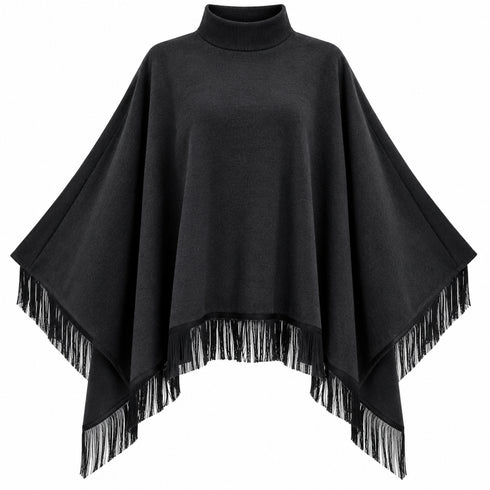 CASACCA A PIPISTRELLO CON COLLO ALTO E FRANGE (39)