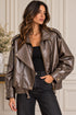 GIUBBOTTO BIKER EFFETTO PELLE VINTAGE (42)