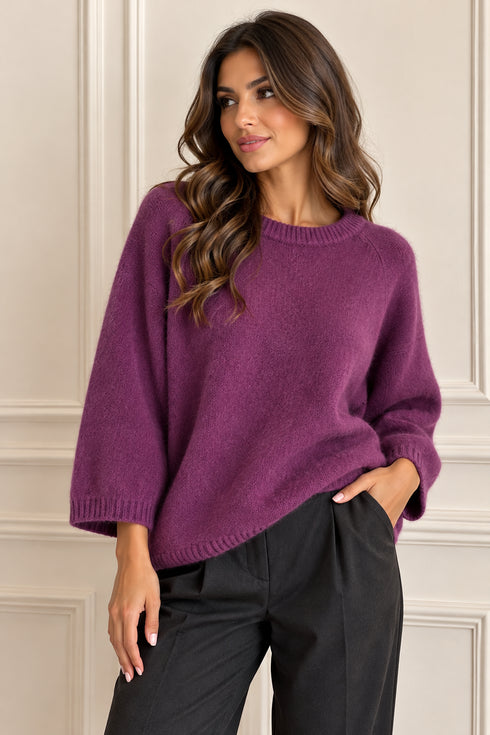 MAGLIA GIROCOLLO CON MANICHE AMPIE (36)