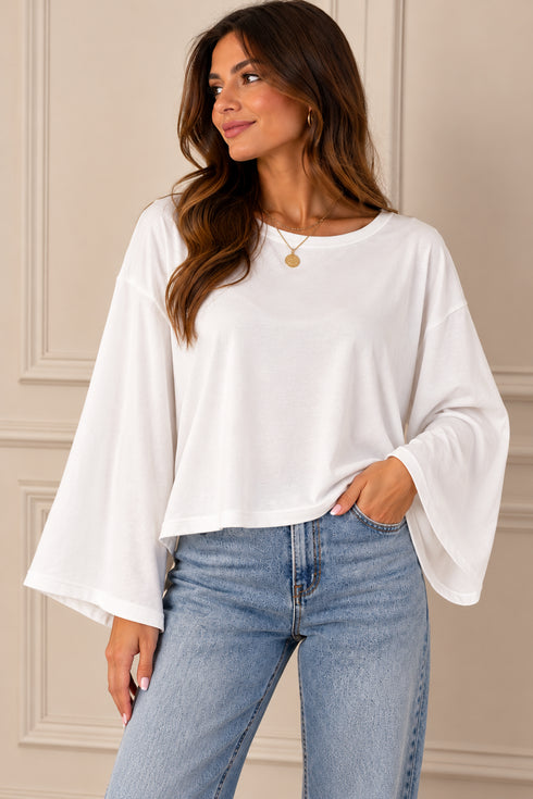 HAVEONE T-SHIRT OVERSIZE CON MANICHE A CAMPANA