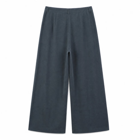 PANTALONI AMPI CON PINCES GRIGI (138)
