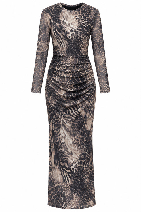 ABITO MIDI ANIMALIER CON DRAPPEGGIO (19)