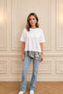 TENSIONE IN,T-SHIRT CON INSERTO PAILLETTES EFFETTO GLAMOUR