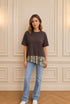 TENSIONE IN,T-SHIRT CON INSERTO PAILLETTES EFFETTO GLAMOUR