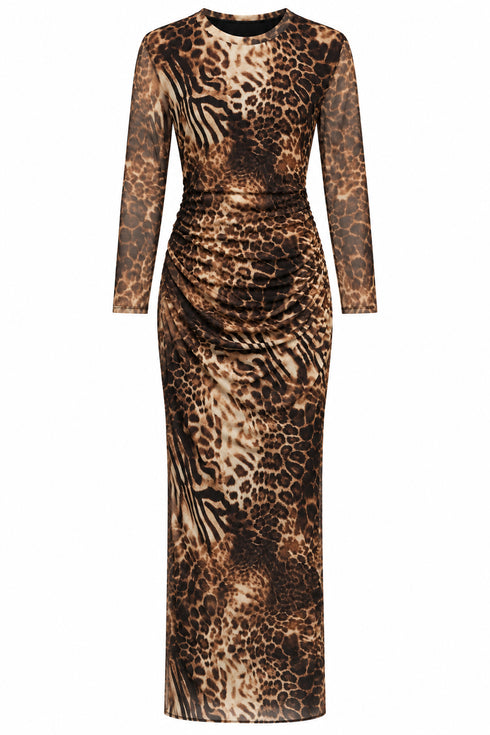 ABITO MIDI ANIMALIER CON DRAPPEGGIO (19)