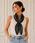 FOULARD BANDANA NERO IN RASO