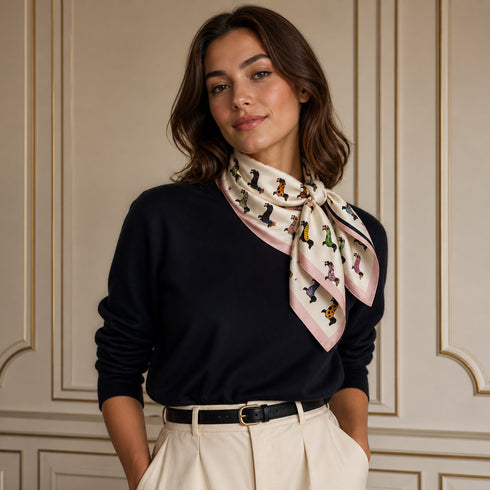 FOULARD IN SETA CON FANTASIA CAGNOLINI