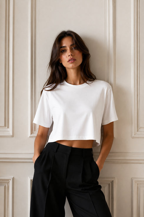 HAVEONE-T-SHIRT CROPPED MANICHE CORTE (61)