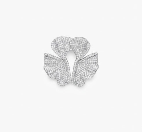 ORECCHINI FLOREALI PAVÉ ARGENTO