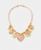 COLLANA CHARM CUORE ROSA E ORO