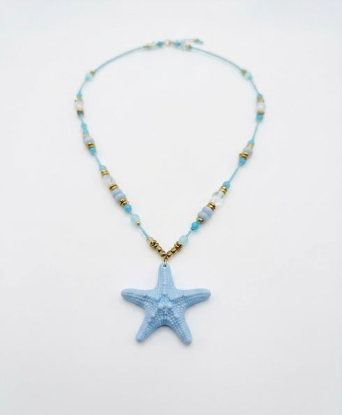 COLLANA STELLA MARINA AZZURRA