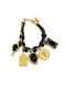 BRACCIALE CHARMS NERO E ORO