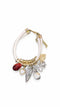 BRACCIALE MULTICHARMS BIANCO CON DETTAGLI DORATI